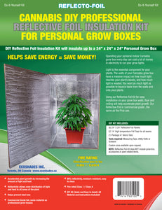 Cannabis DIY Reflective Thermal Foil Insulation Kit For Personal Grow Box 24"X 24"X 24"