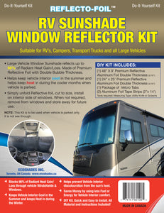 RV Sunshade Window Reflector Kit