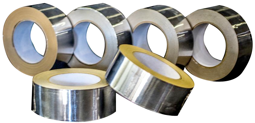 Aluminum FOIL Tape, 48mm x 45m (1.9" x 148') with Liner Peel Backing (6/ Pack)